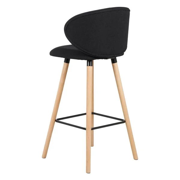 Chaise de bar tissu noir