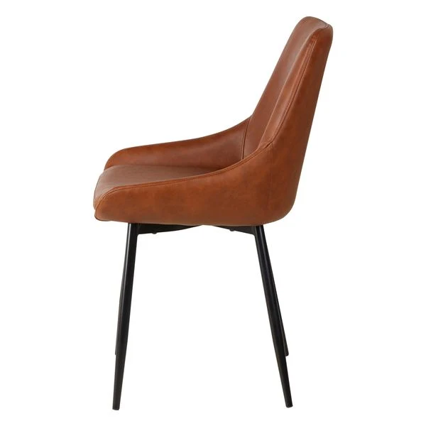 Chaise en PU marron