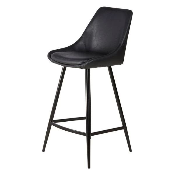 Chaise snack en PU noir