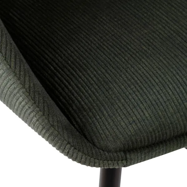 Chaise snack velours côtelé vert foncé