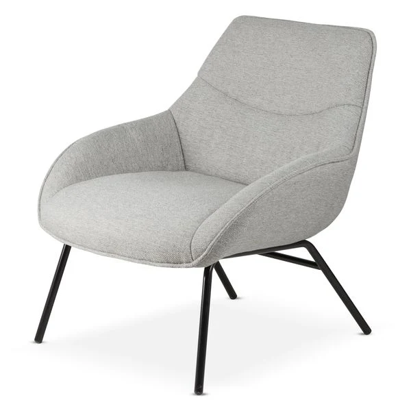 Fauteuil tissu gris clair