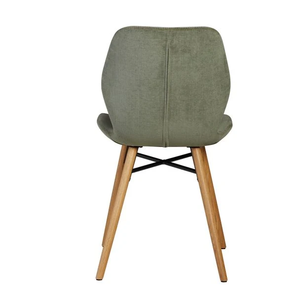 Chaise tissu soft touch vert bouteille