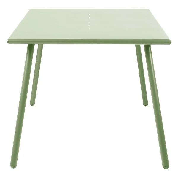 Table repas outdoor métal vert amande