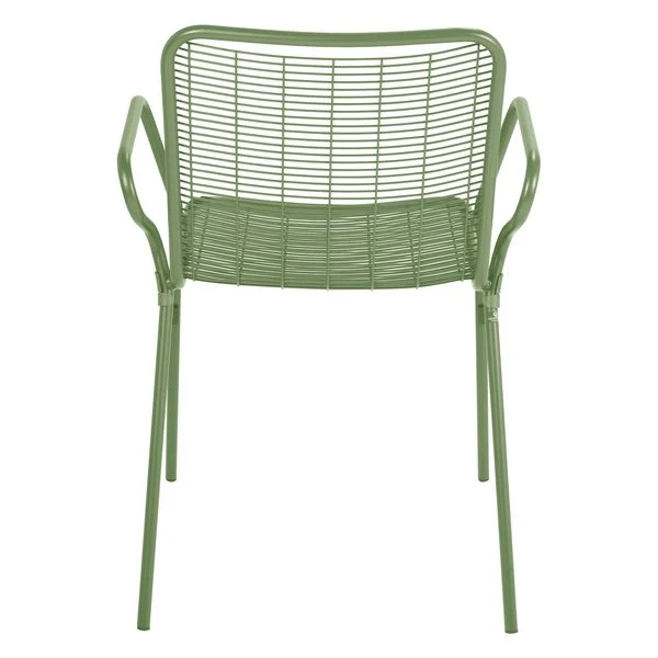Fauteuil repas outdoor métal vert amande