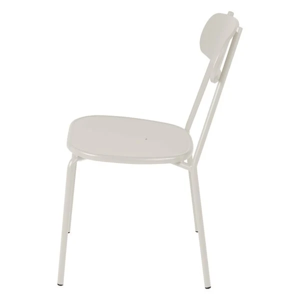 Chaise repas outdoor métal beige