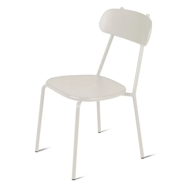 Chaise repas outdoor métal beige