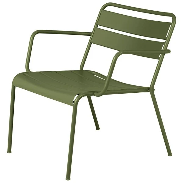 Fauteuil lounge outdoor métal vert foncé
