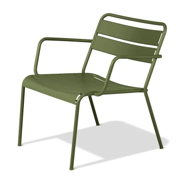 Fauteuil lounge outdoor métal vert foncé