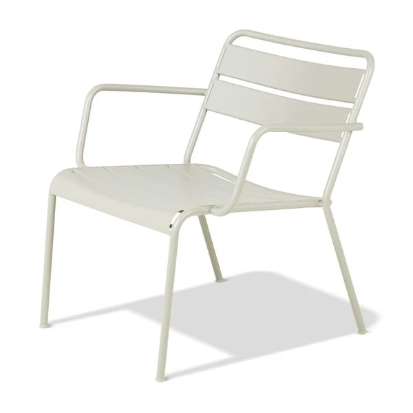 Fauteuil lounge outdoor métal beige