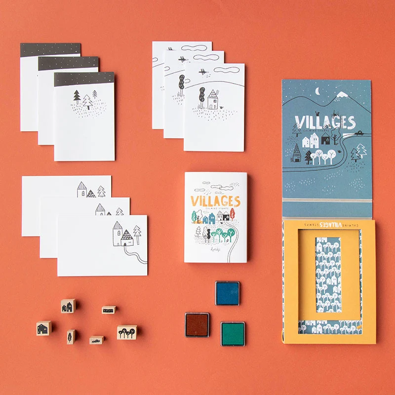 Ensemble de tampons créatifs - Villages