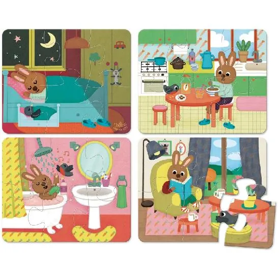 4 Casse-têtes de bois - Maison