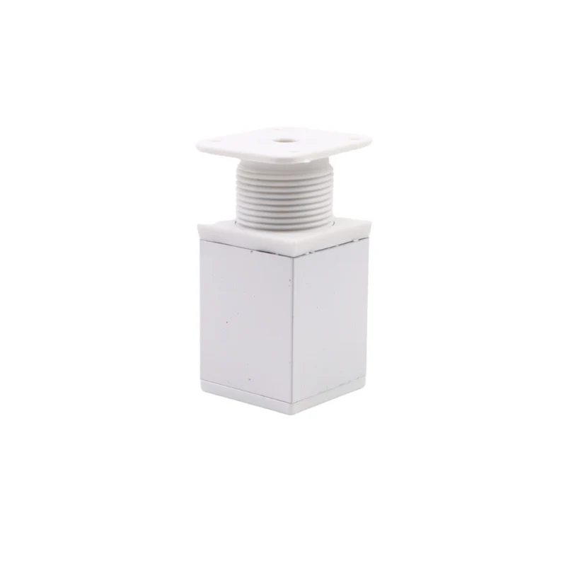 Pied de meuble carré réglable 40x40mm - 60mm - Blanc