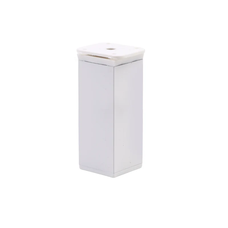 Pied de meuble carré réglable 40x40mm - 100mm - Blanc