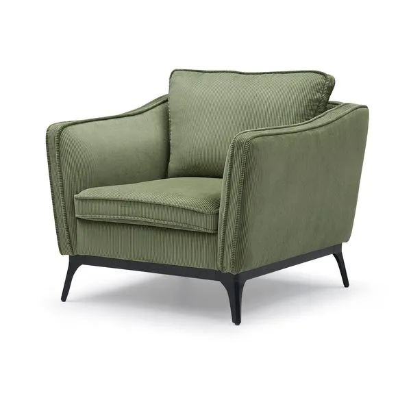 Fauteuil velours côtelé vert sapin