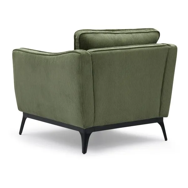 Fauteuil velours côtelé vert sapin