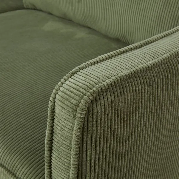 Fauteuil velours côtelé vert sapin