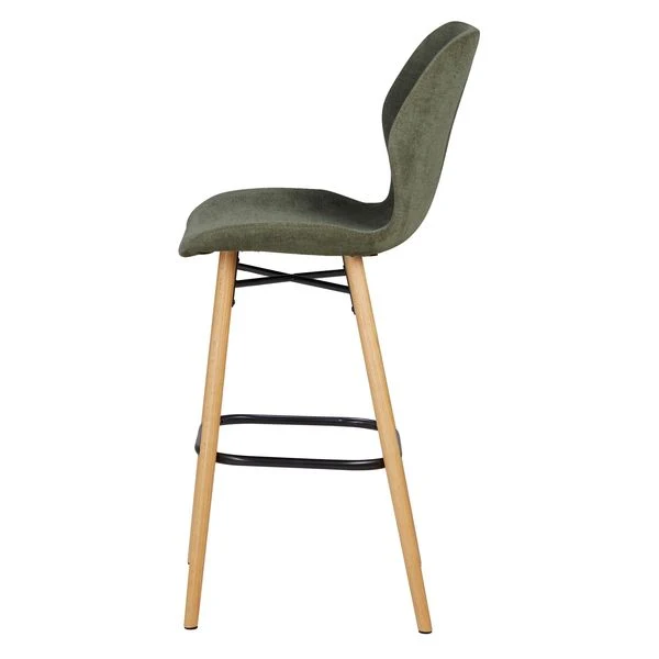 Chaise snack tissu soft touch vert bouteille
