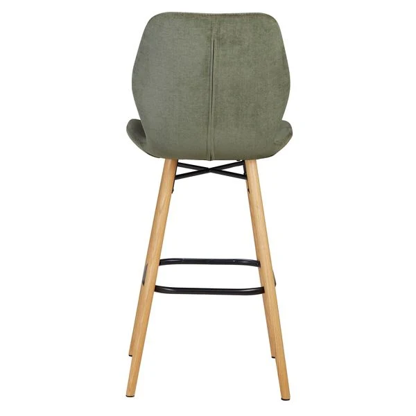 Chaise snack tissu soft touch vert bouteille