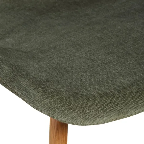 Chaise snack tissu soft touch vert bouteille