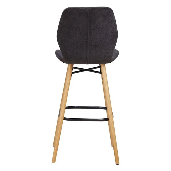 Chaise snack tissu soft touch noir