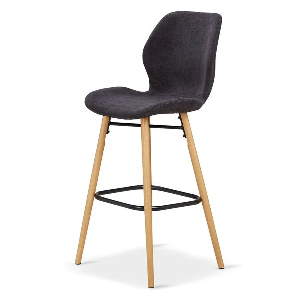 Chaise snack tissu soft touch noir