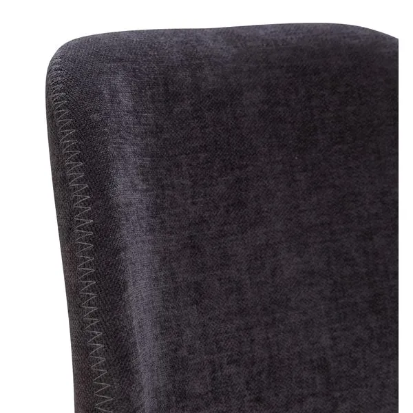 Chaise snack tissu soft touch noir