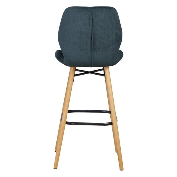 Chaise snack tissu soft touch bleu foncé