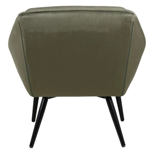 Fauteuil velours vert foncé
