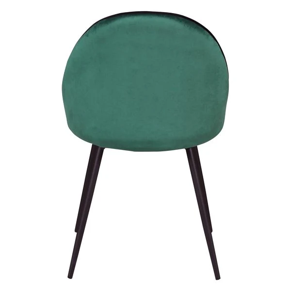 Chaise de repas velours vert canard