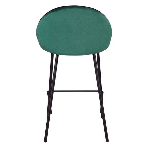 Chaise de bar velours vert canard