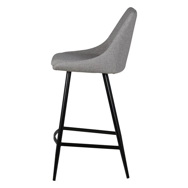 Chaise snack tissu gris clair