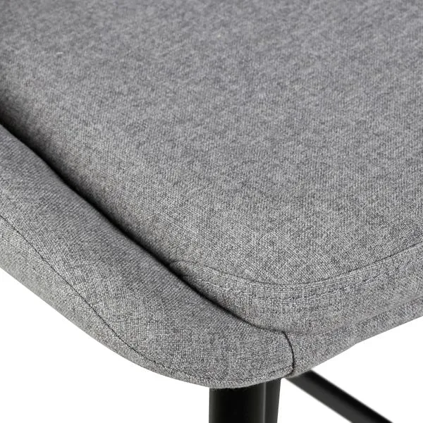Chaise snack tissu gris clair