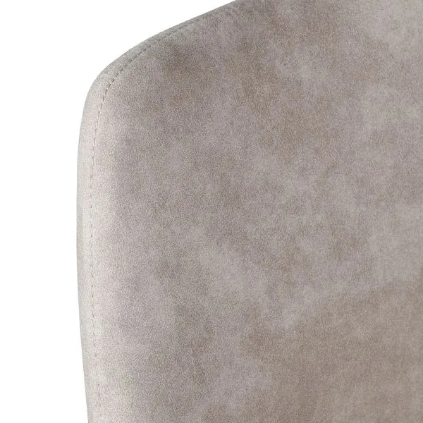 Chaise tissu effet daim beige