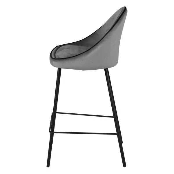 Chaise snack velours anthracite