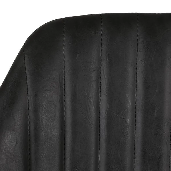 Chaise de bar pivotante noir mat