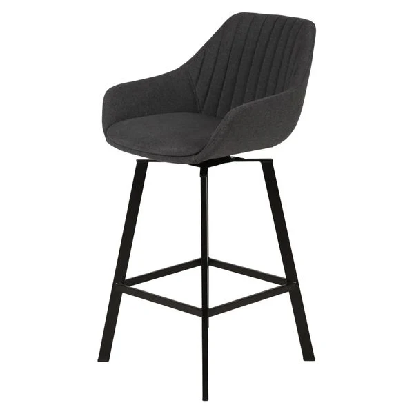 Chaise de bar pivotante gris foncé