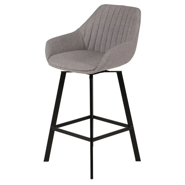 Chaise hauteur plan de travail pivotante grise claire