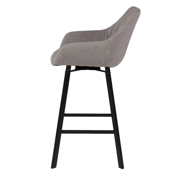 Chaise hauteur plan de travail pivotante grise claire
