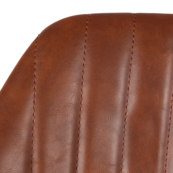 Chaise de bar pivotante marron