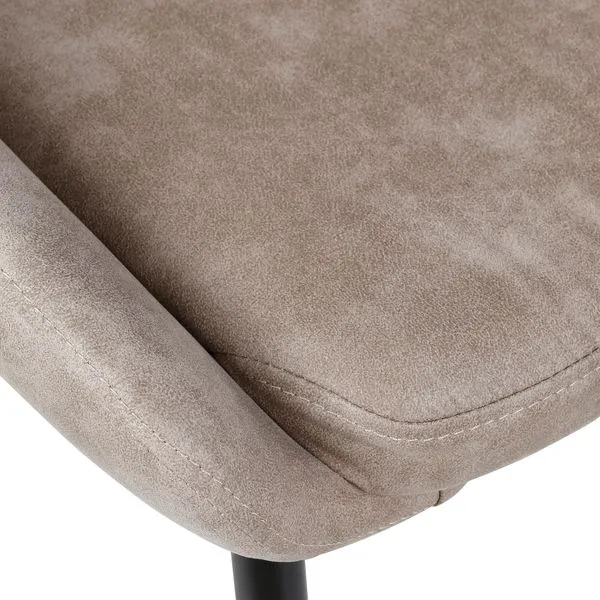 Chaise snack tissu effet daim beige