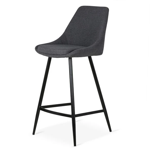 Chaise snack tissu gris foncé