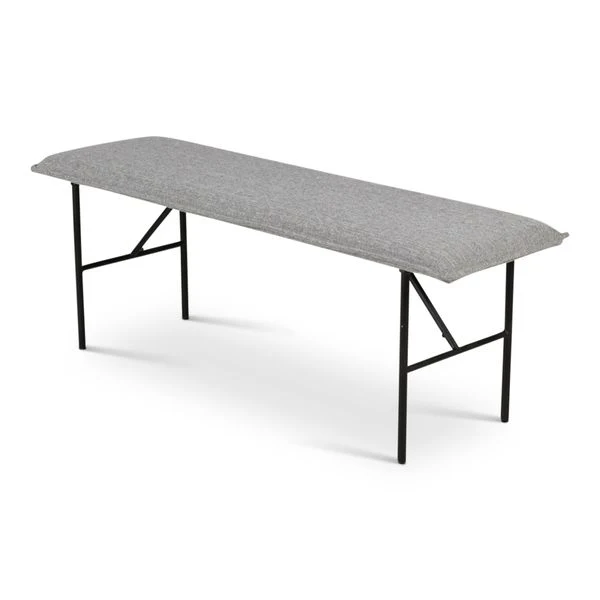 Banc tissu gris clair