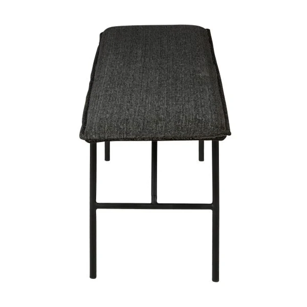 Banc tissu gris foncé