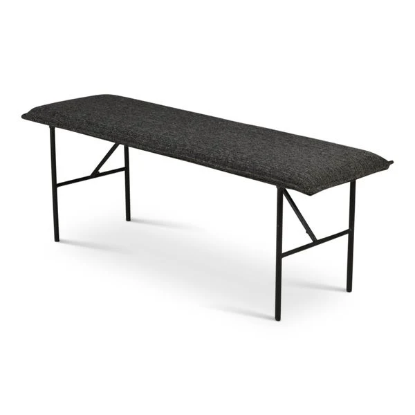 Banc tissu gris foncé