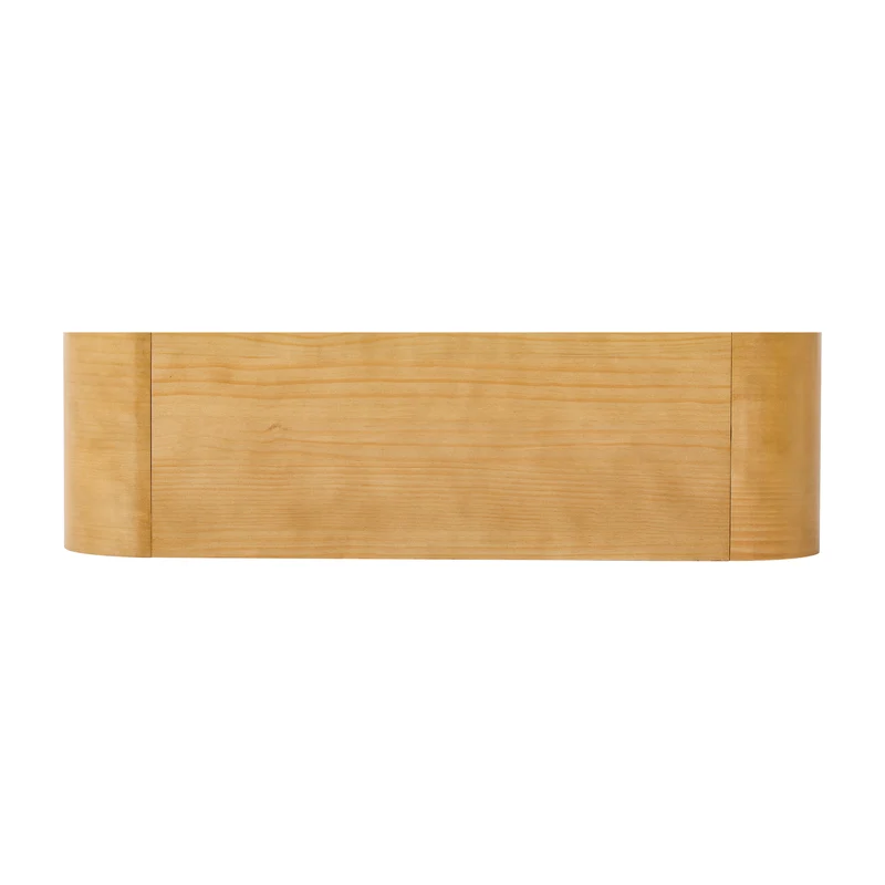 Console effet bois au design courbé et épuré avec 2 tiroirs 120x35,5cm CASCADEINFINIXX