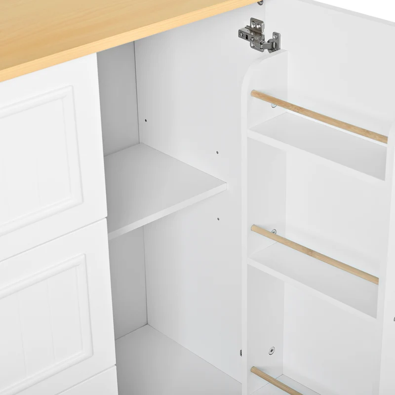 Buffet charme blanc 3 tiroirs et 2 portes 126x40x86 cm CASCADEMERIDIA