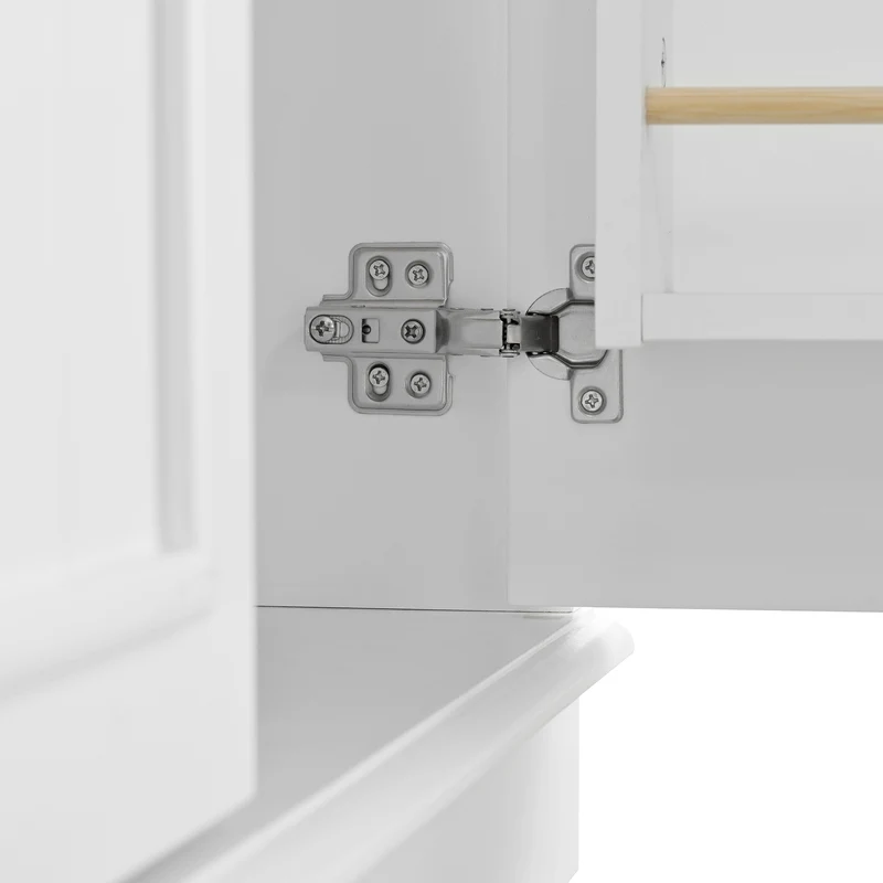 Buffet charme blanc 3 tiroirs et 2 portes 126x40x86 cm CASCADEMERIDIA