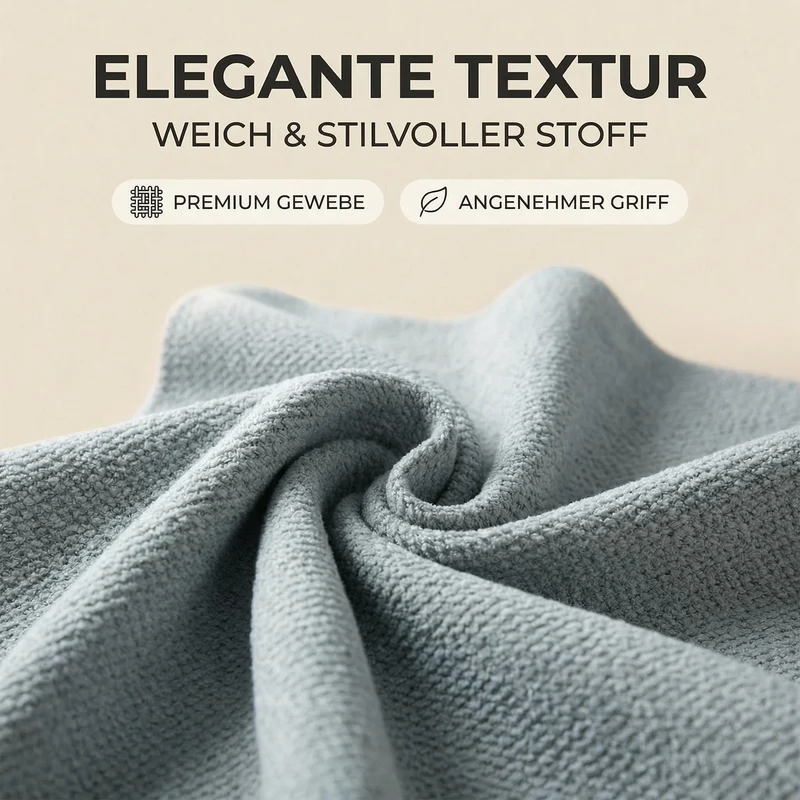 Fauteuil chauffeuse capitonné en tissu chenille gris, mousse mémoire CALCIUMCASCADE