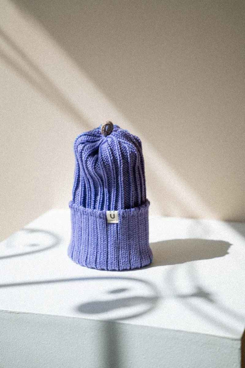 Tuque SORBET laine mérinos | mi-saison - Lavande