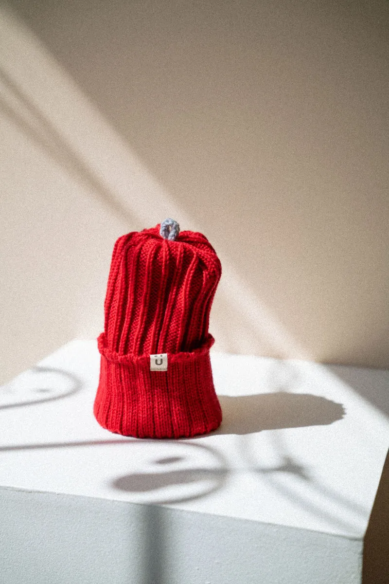 Tuque SORBET laine mérinos | mi-saison - Cerise